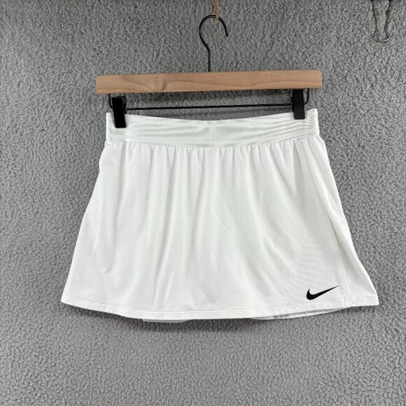Nike Dri-FIT White Athletic Skort Tennis Running Skirt Women’s Medium - Picture 1 of 9